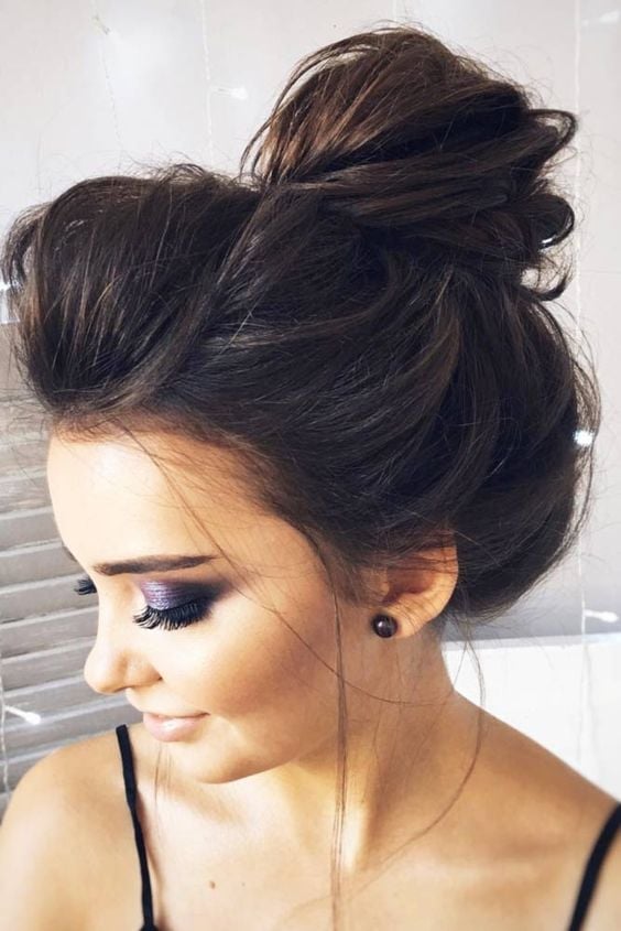 Voluminous Messy Updo, Mid-Back Voluminous Messy Updo, Mid-Back — Classy Puff Hairstyles