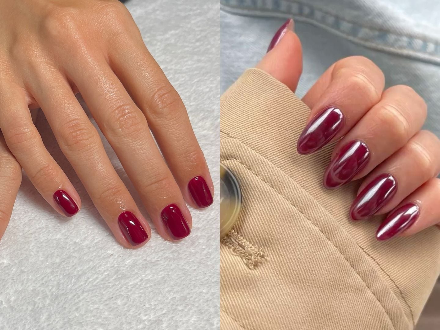 Short Almond Deep Rich Raspberry Glossy Nails Short Almond Deep Rich Raspberry Glossy Nails — Classy Raspberry Nails