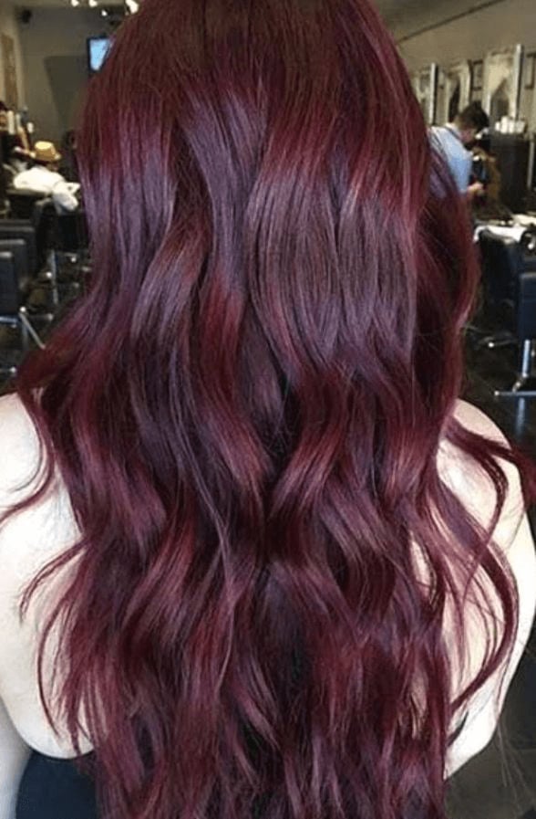 Reddish-Brown Base With Lighter Red Highlights Reddish-Brown Base With Lighter Red Highlights — Classy Red Balayage