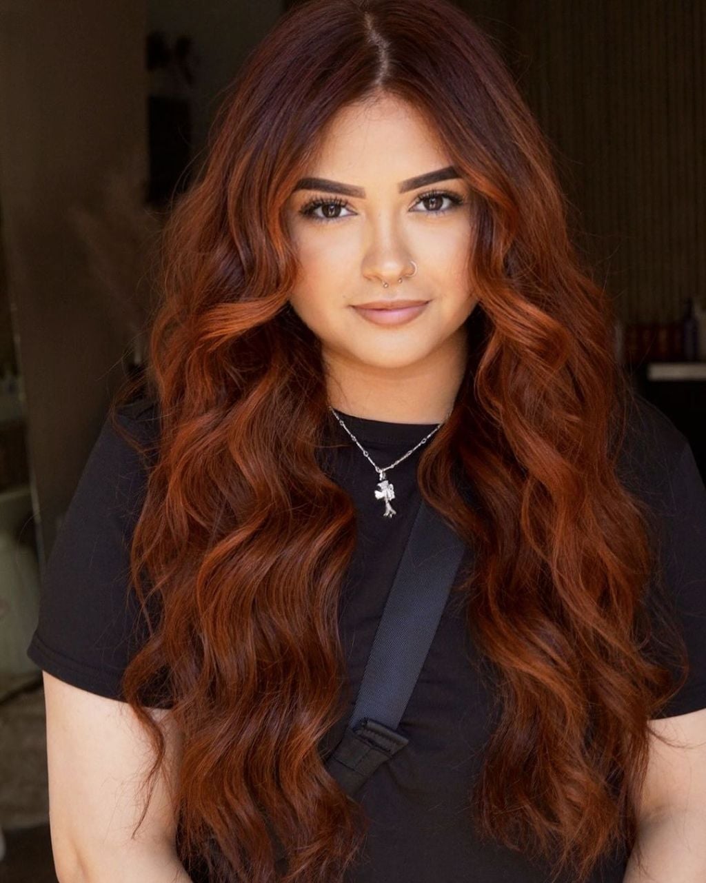 Dark Brown Base With Red Copper Balayage Dark Brown Base With Red Copper Balayage — Classy Red Balayage