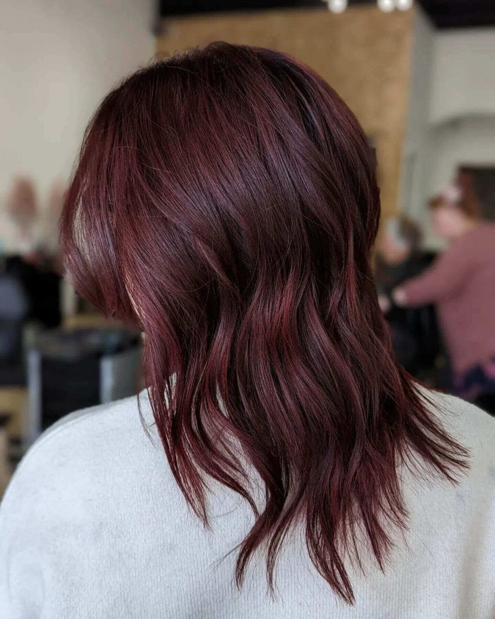 Dark Red With Subtle Red Highlights Dark Red With Subtle Red Highlights — Classy Red Balayage