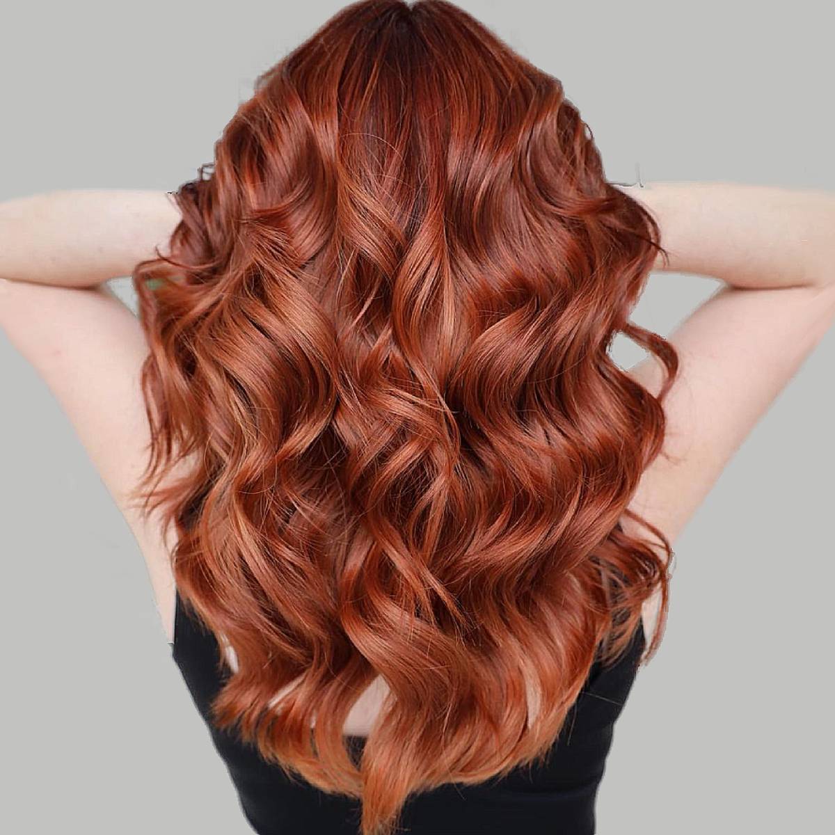 Vibrant Copper Red Mid-Back Loose Curls — Classy Red Hair Colors