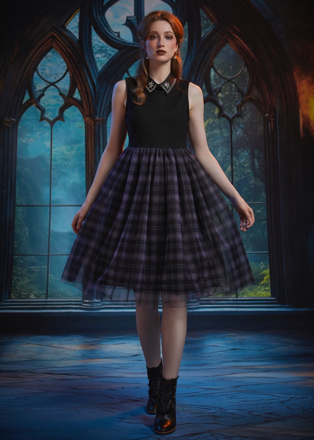 Plaid Tulle Skirt Dress Plaid Tulle Skirt Dress — Classy Retro Outfits