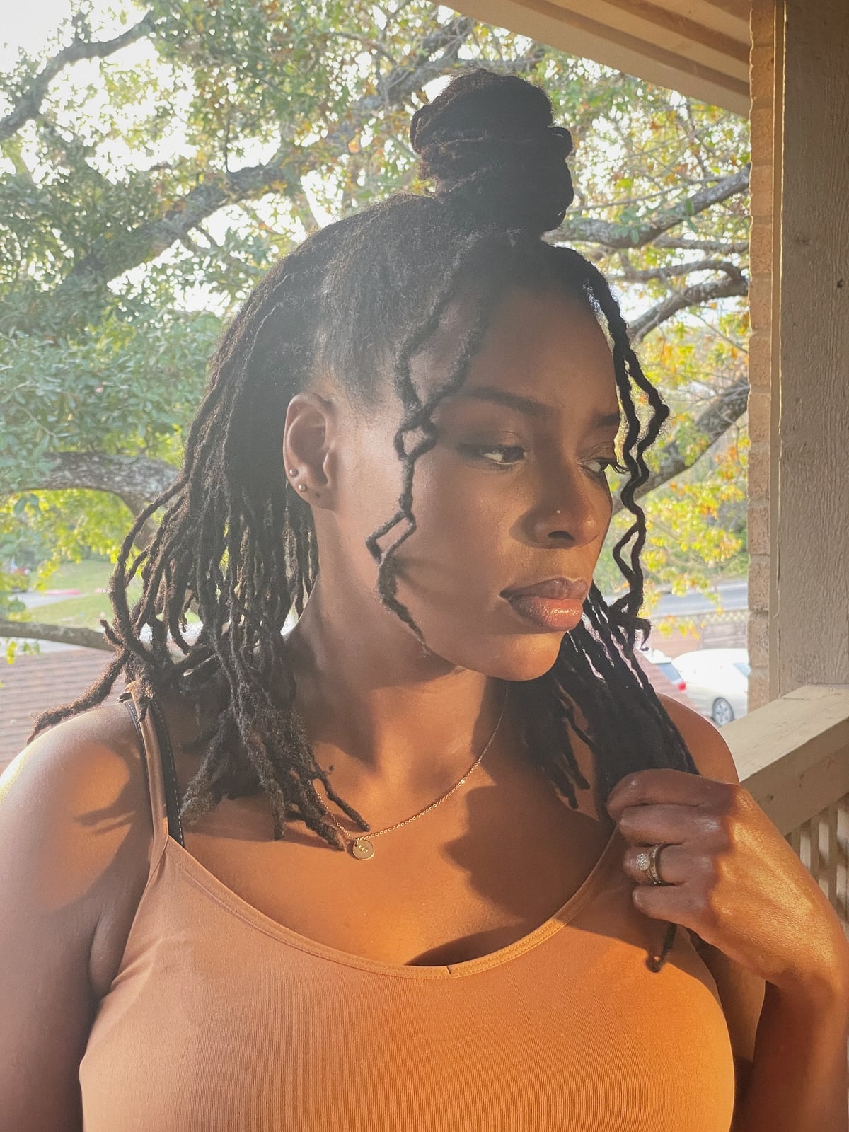 Top Knot With Loose Wispy Locs Top Knot With Loose Wispy Locs — Classy Retwist Locs