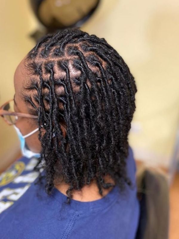 Collarbone Locs With Neat Parted Sections Collarbone Locs With Neat Parted Sections — Classy Retwist Locs