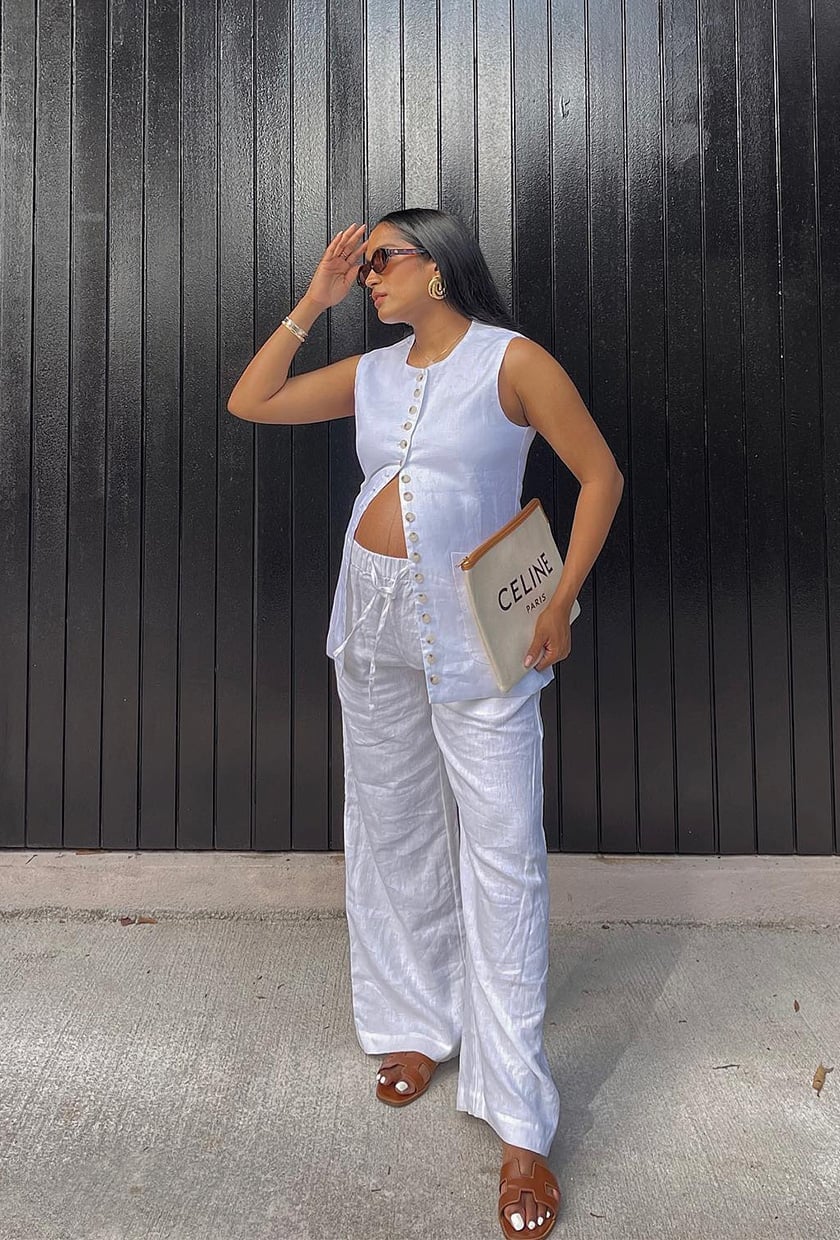 White Linen Vest and Trousers for Daytime Casual White Linen Vest and Trousers for Daytime Casual — Classy Rich Outfits