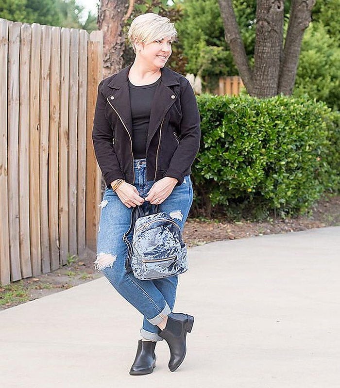 Faux Leather Trench Coat Over Band T-Shirt and Wide-Leg Pants — Classy Rock Concert Outfits