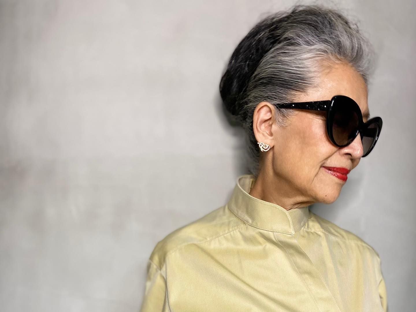 Shoulder Layered Lob With Blowout Shoulder Layered Lob With Blowout — Classy Salt and Pepper Hair