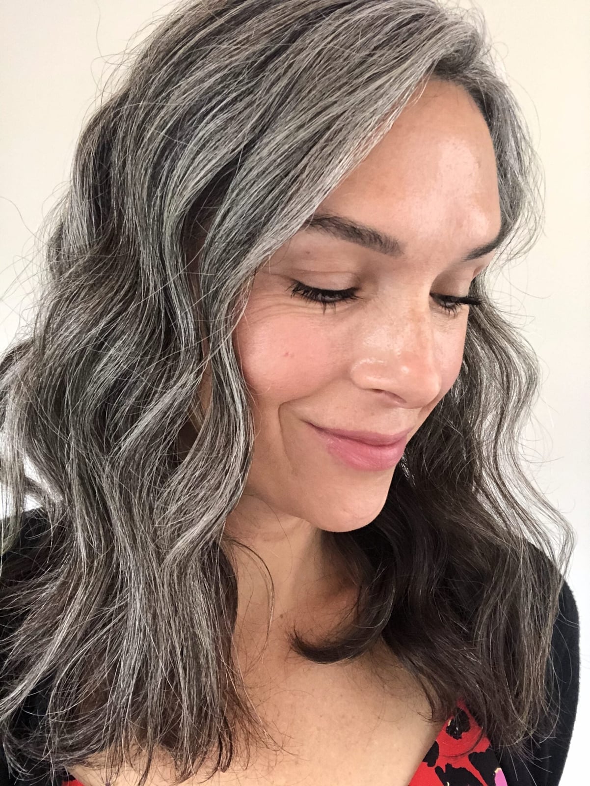 Chin Length Bob With Natural Grey, Wavy Chin Length Bob With Natural Grey, Wavy — Classy Salt and Pepper Hair