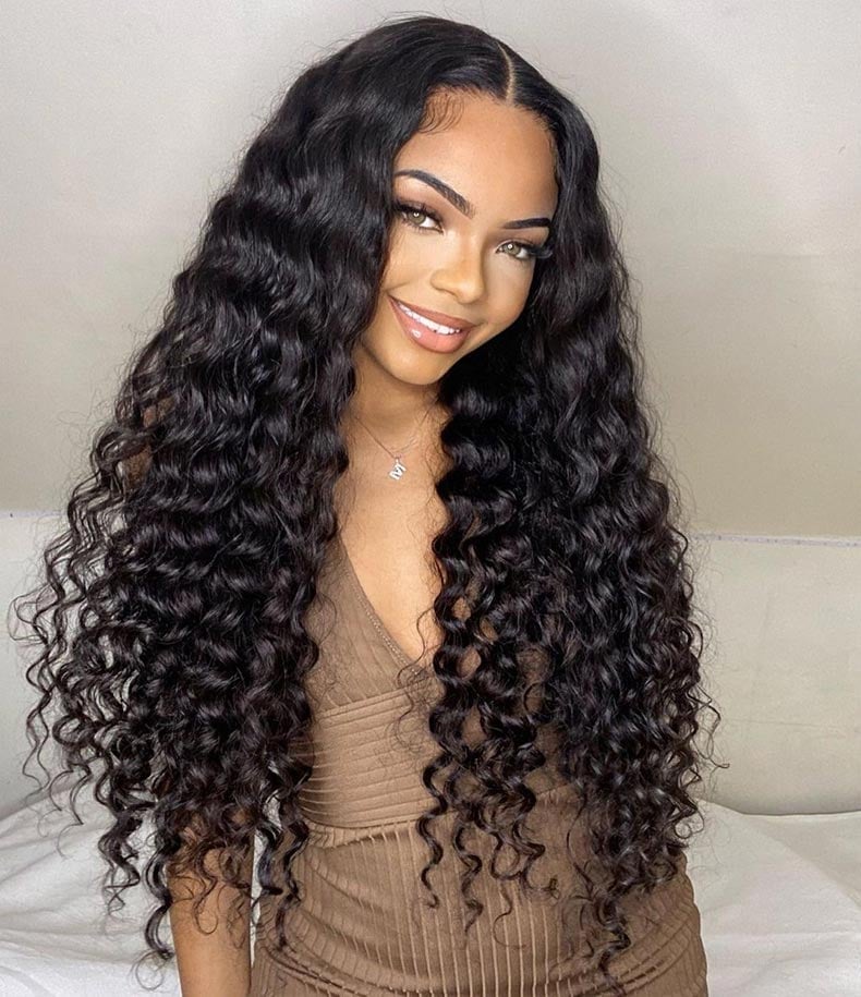 Very Long Natural Black Loose Waves — Classy Sew in Hairstyles