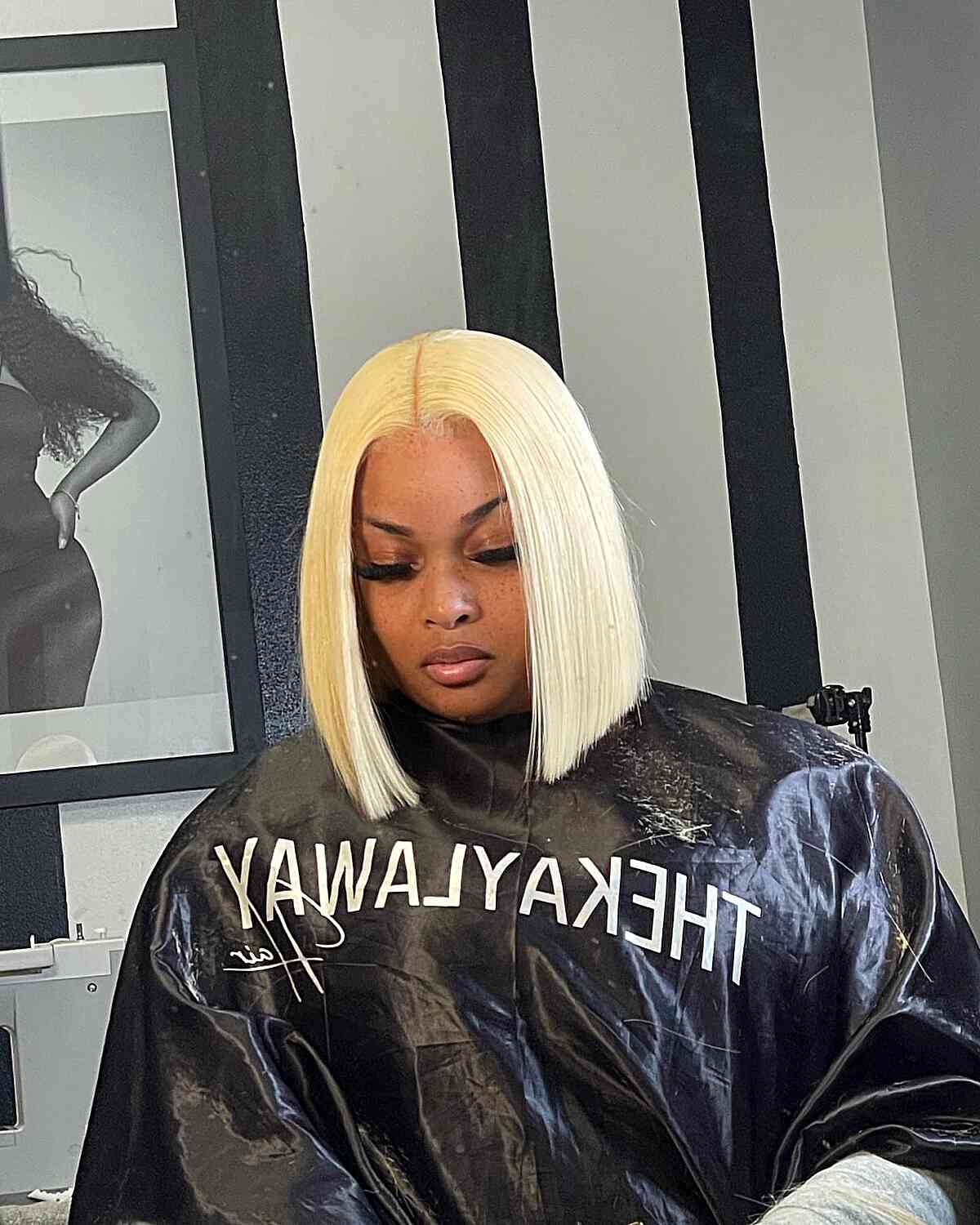 Collarbone Platinum Blonde Bob — Classy Sew in Hairstyles