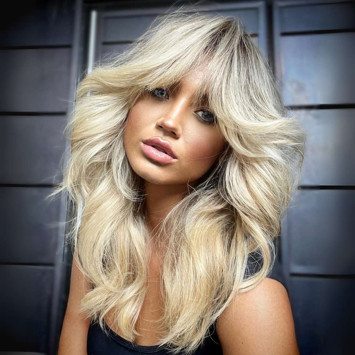Platinum Blonde Shag With Volume — Classy Shag Hair