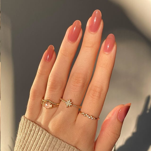 Sheer Pink Ombre Sharp Almond Nails Sheer Pink Ombre Sharp Almond Nails — Classy Sheer Nails