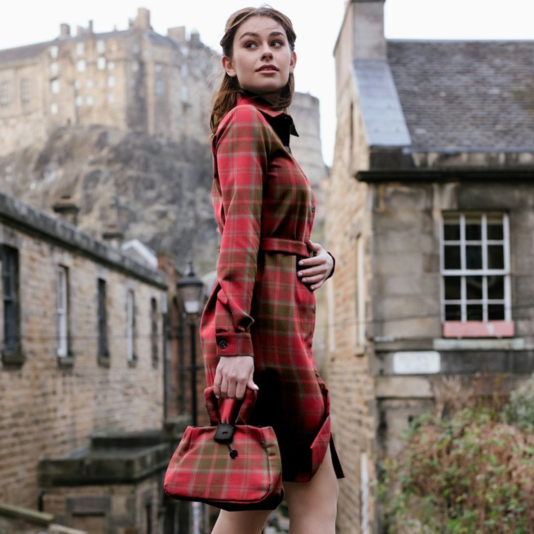 Tartan Shirt Dress with Belted Waist — Classy Shirt Dresses