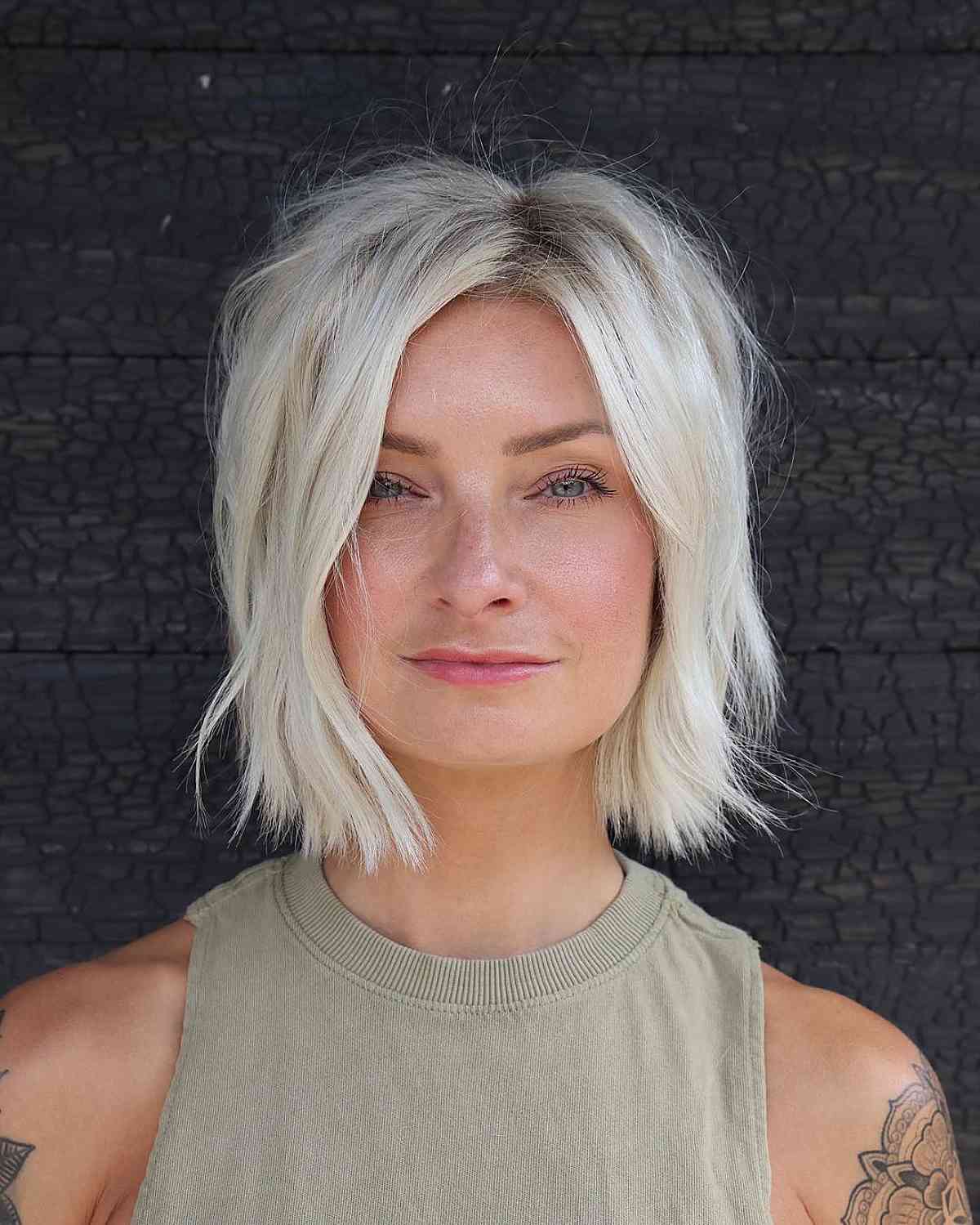 Voluminous Chin Length Layered Bob Voluminous Chin Length Layered Bob — Classy Short Haircuts