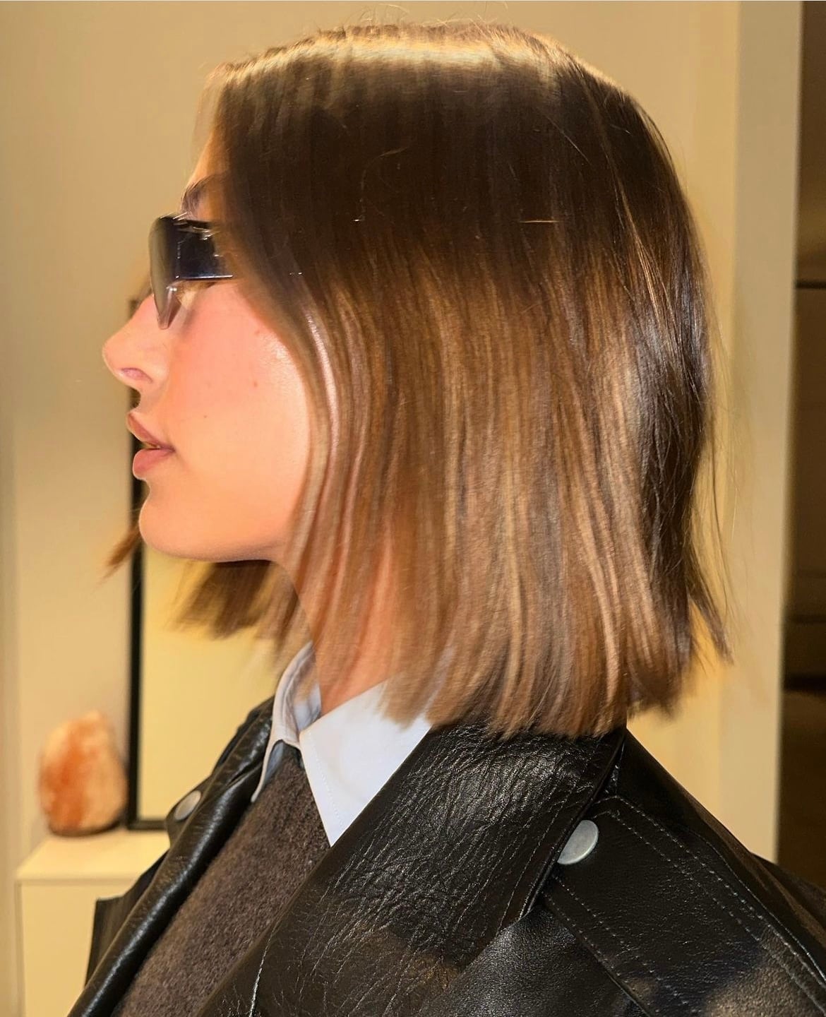 Blunt Chin Length Bob With Balayage Blunt Chin Length Bob With Balayage — Classy Short Haircuts