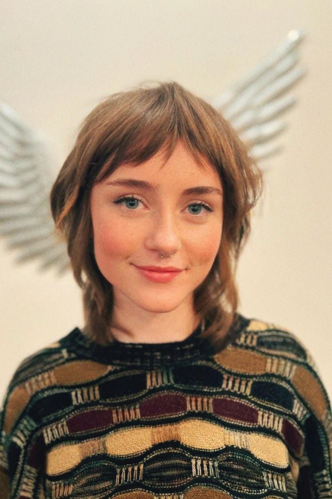 Medium Brown Shag With Wispy Bangs And Textured Layers Medium Brown Shag With Wispy Bangs And Textured Layers — Classy Short Shaggy Haircut