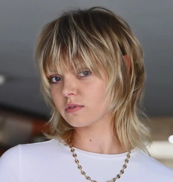 Ear Length Ash Blonde Wolf Cut — Classy Short Wolf Cut