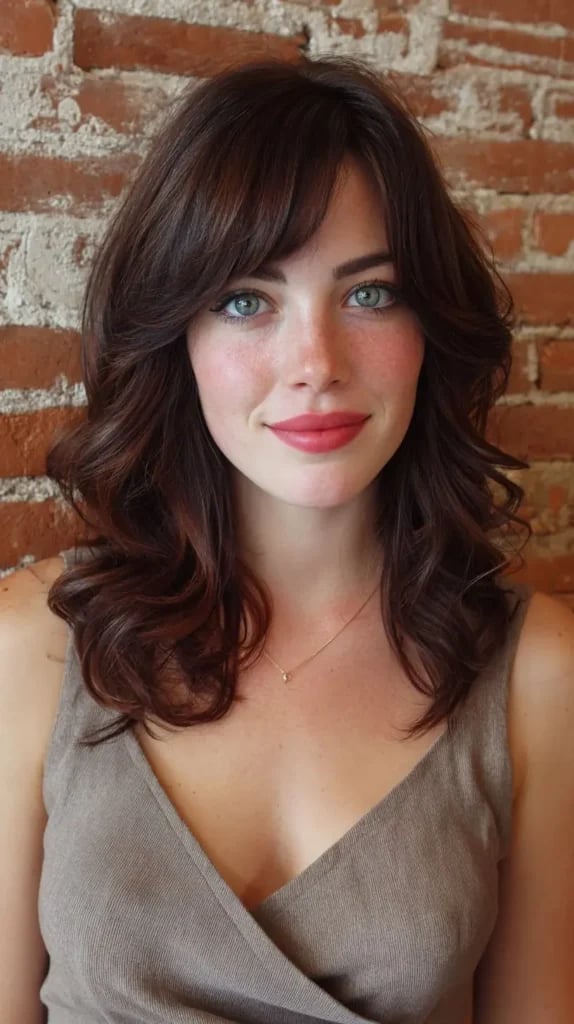 DIY Dark Brown Waves With Side Bangs DIY Dark Brown Waves With Side Bangs — Classy Side Bangs