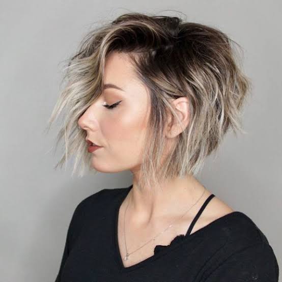 Asymmetrical Chin Length Bob Dark Blonde — Classy Side Part Hairstyles