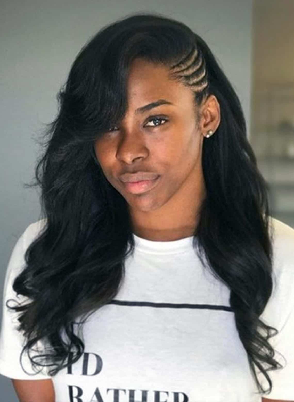 Mid-Back Layers Soft Waves Side Part — Classy Silk Press Hairstyles