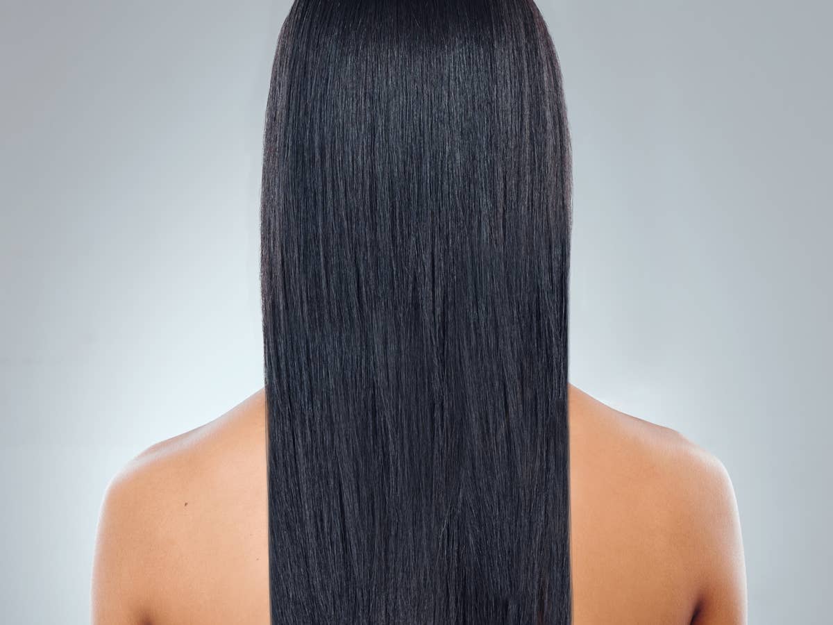 Mid-Back Straight Black Extreme Shine — Classy Silk Press Hairstyles