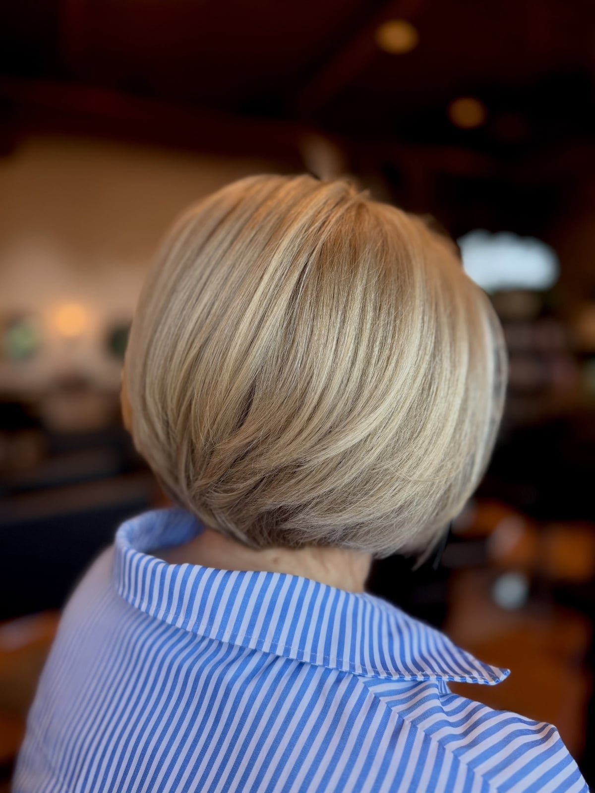 Ear-Length Stacked Bob With Smooth Finish — Classy Stacked Bob