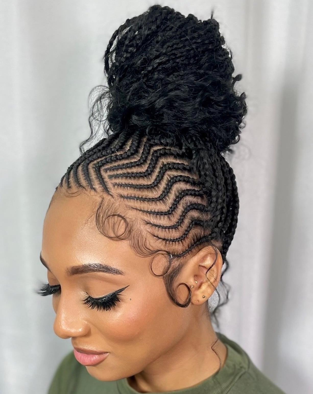 Thick Geometric Stitch Braids Down The Back Thick Geometric Stitch Braids Down The Back — Classy Stitch Braids Hairstyles