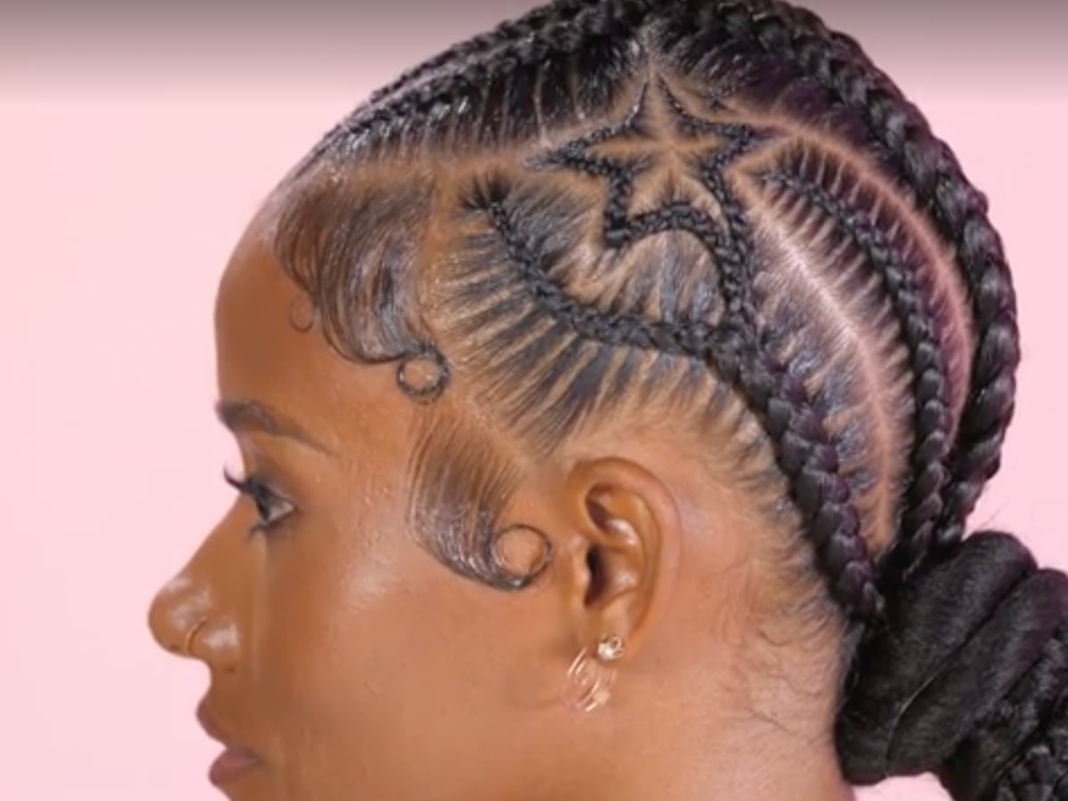 Star Pattern Stitch Braids With Ponytail Star Pattern Stitch Braids With Ponytail — Classy Stitch Braids Hairstyles
