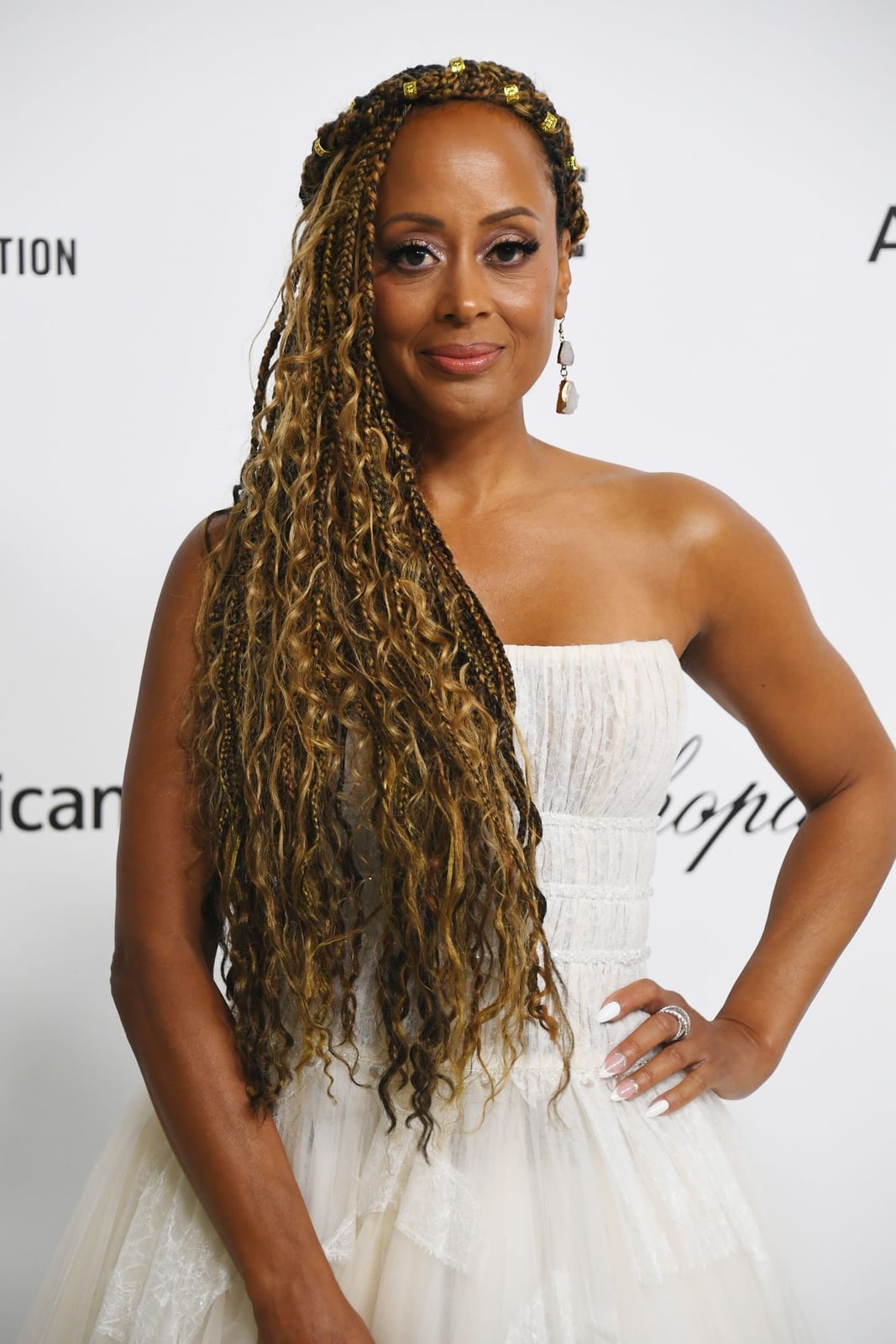 Long Braided Crown With Loose Curls — Classy Strapless Dresses Hairstyles