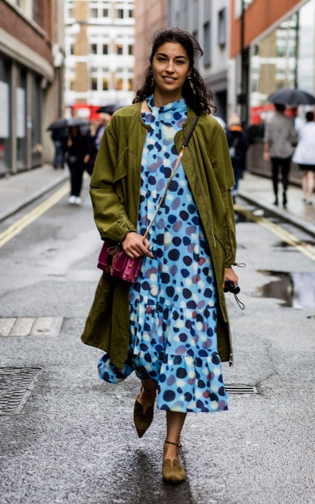 Polka Dot Dress with Longline Jacket — Classy Street Style Outfits