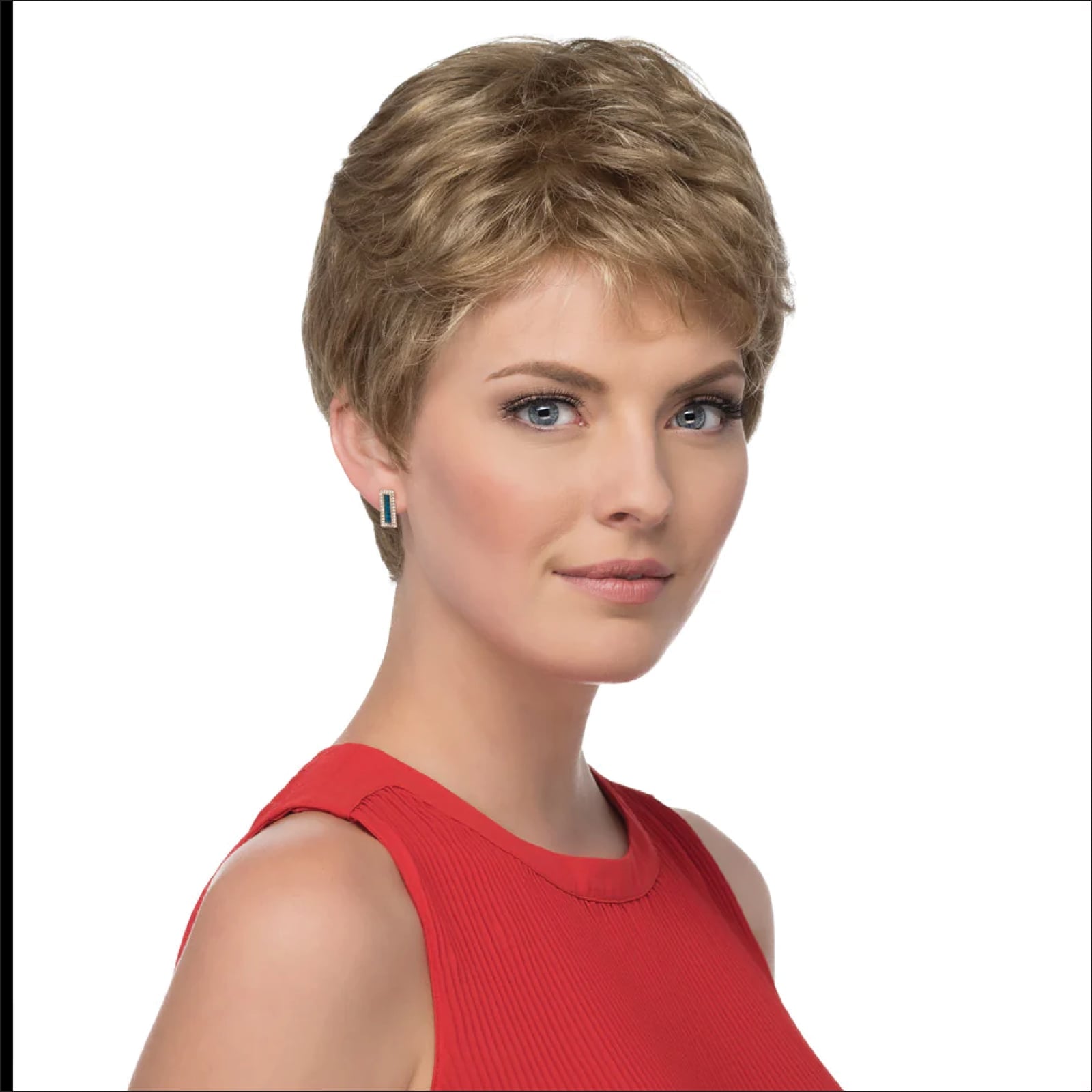 Ash Blonde Pixie Cut With Short Bangs Ash Blonde Pixie Cut With Short Bangs — Classy Styling Wig