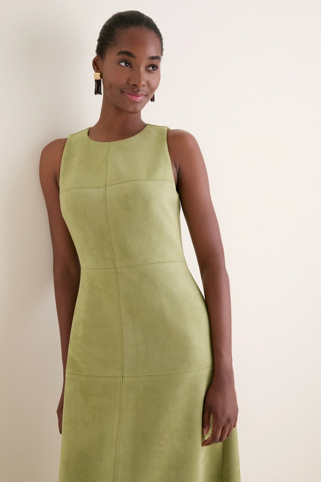 Tuckernuck Moss Suede Manon Dress Moss / XXS