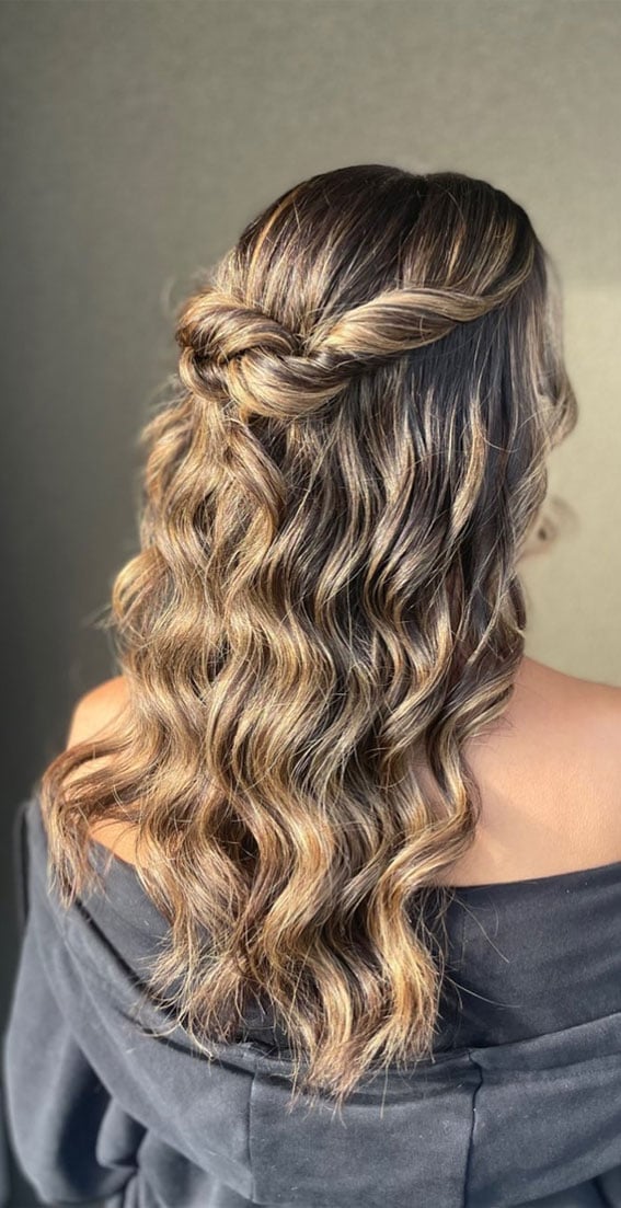 Mid-Back Dark Brown With Blonde Highlights Twisted Knot Mid-Back Dark Brown With Blonde Highlights Twisted Knot — Classy Textured Hair