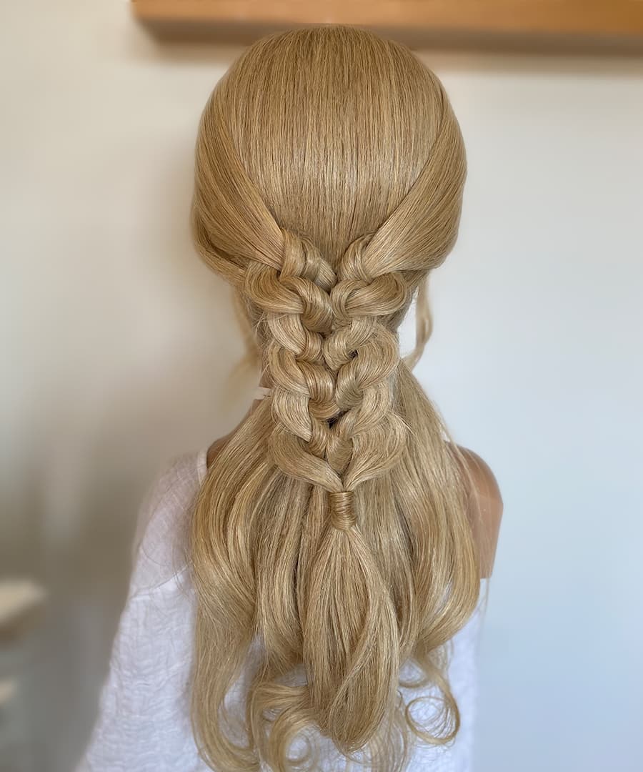 Long Wavy Ash Blonde Intricate Braid Long Wavy Ash Blonde Intricate Braid — Classy Textured Hair