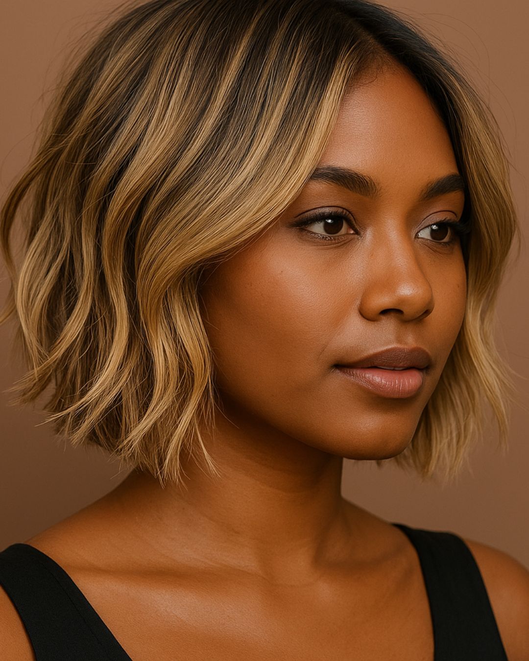 Collarbone Dark Blonde Bob With Textured Waves — Classy Textured Haircuts