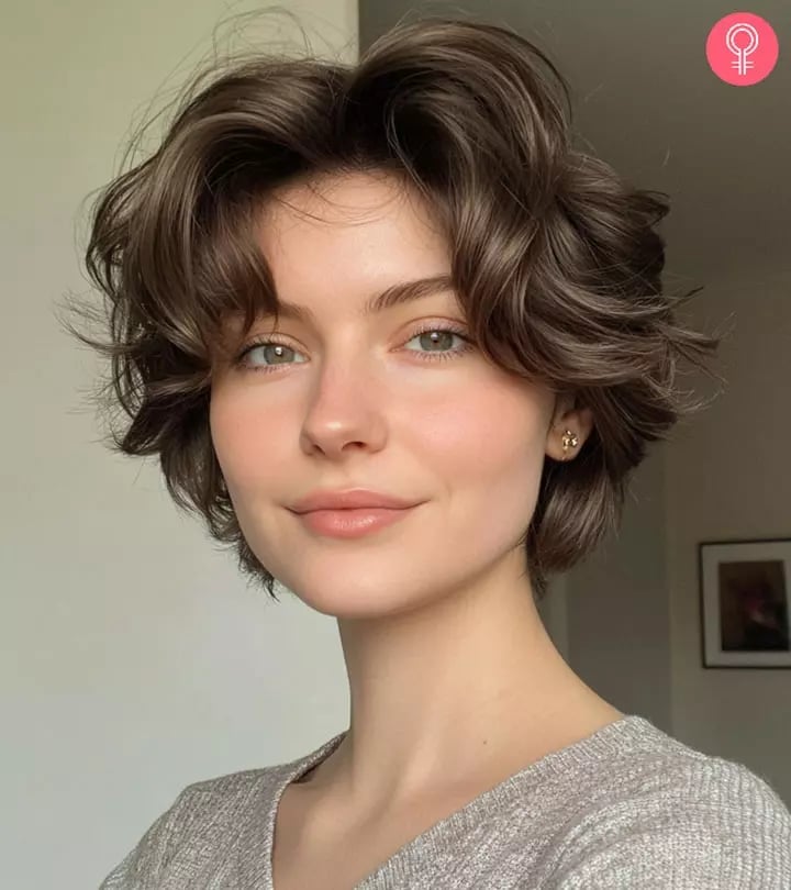 Medium Brown Shag With Curtain Bangs — Classy Textured Haircuts