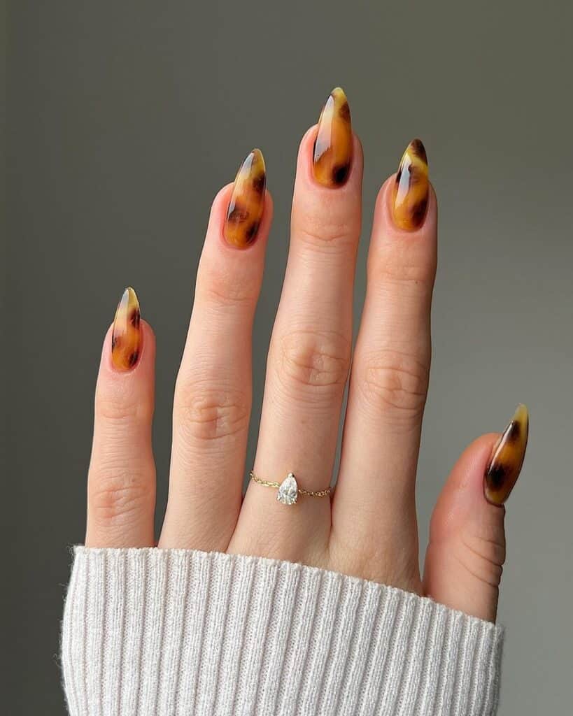 37 Cute Tortoise Nails and Tortoise Nail Designs To Spice Up This Fall and Autumn - With Houna