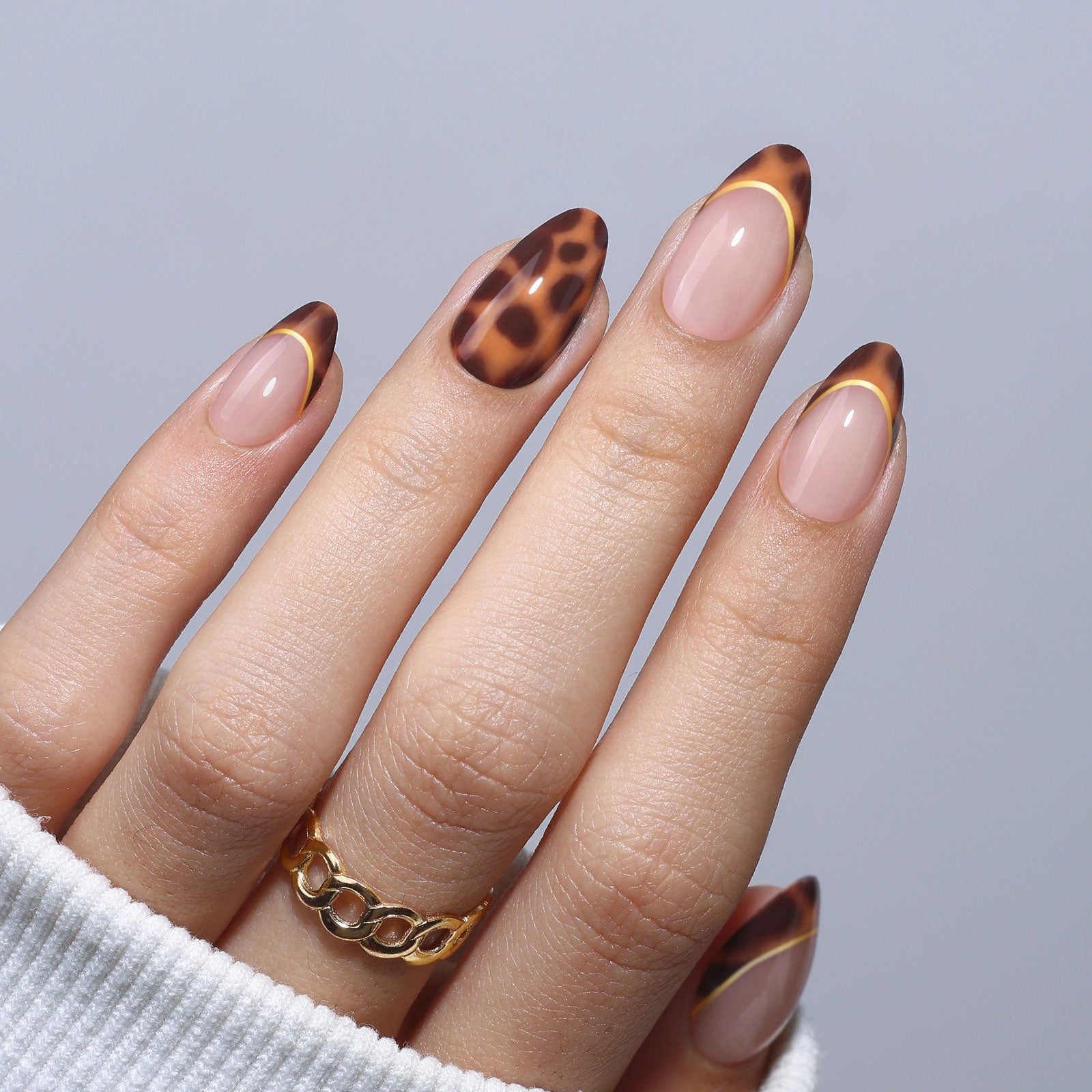 Long Stiletto Nails With Vibrant Tortoise Shell — Classy Tortoise Shell Nails