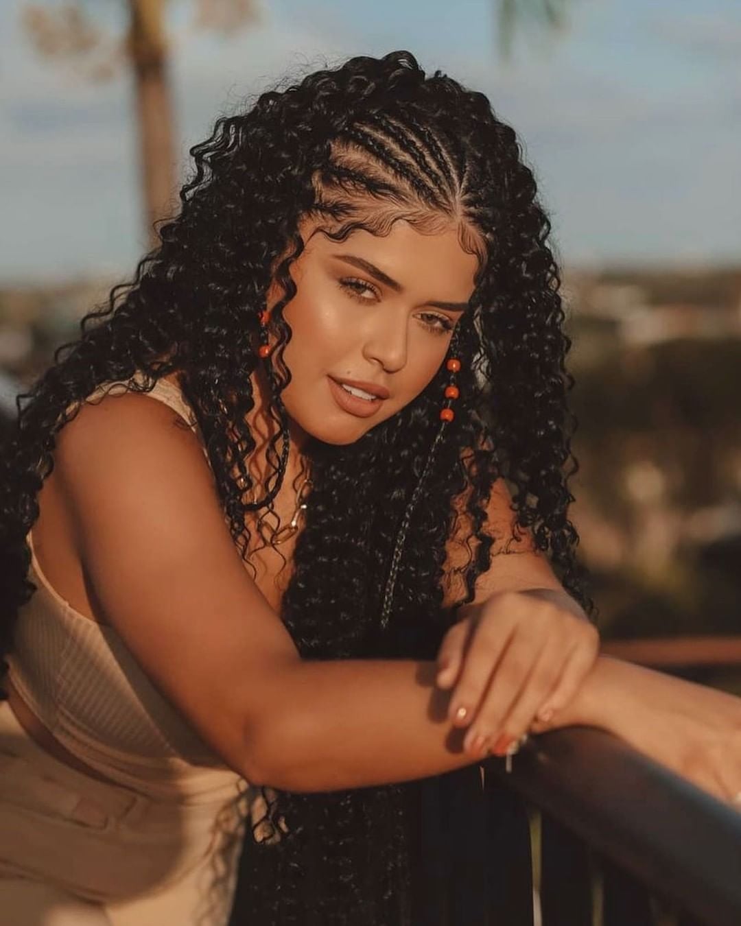 Cornrows With Vibrant Orange Beads — Classy Tribal Braids Hairstyles