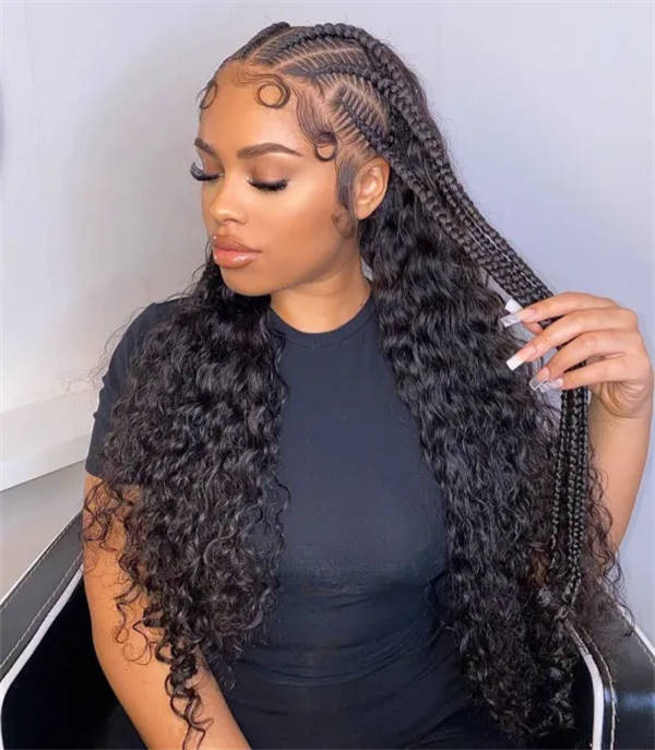 Thin Braids With Geometric Scalp And Baby Hairs — Classy Tribal Braids Hairstyles