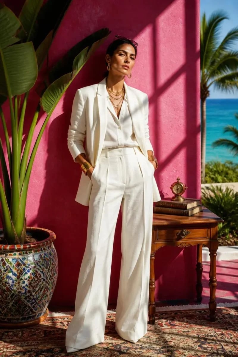 All White Outfit: Vacation Clothes for Women (11 Chic Looks)