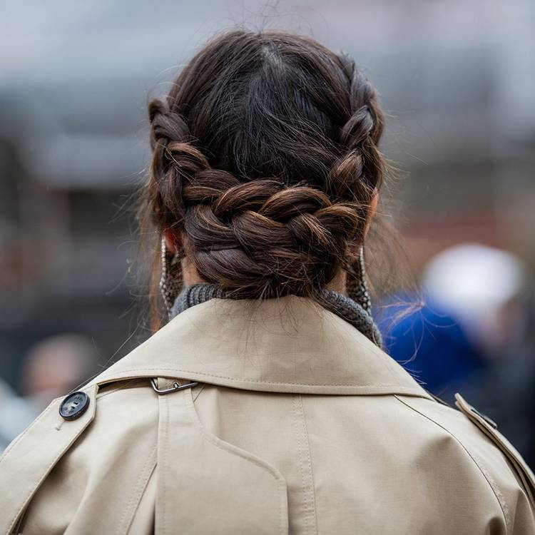 Braided Crown With Dark Brown Highlights — Classy Twist Hairstyles