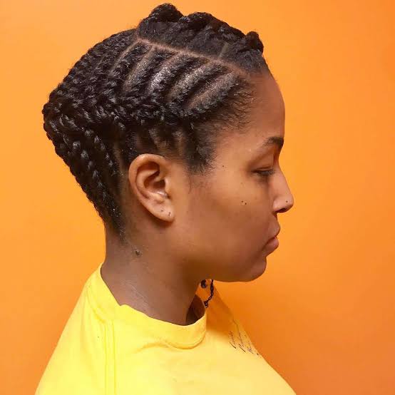 Shoulder Length Black Flat Twists With Side Part, Thick — Classy Twist Hairstyles
