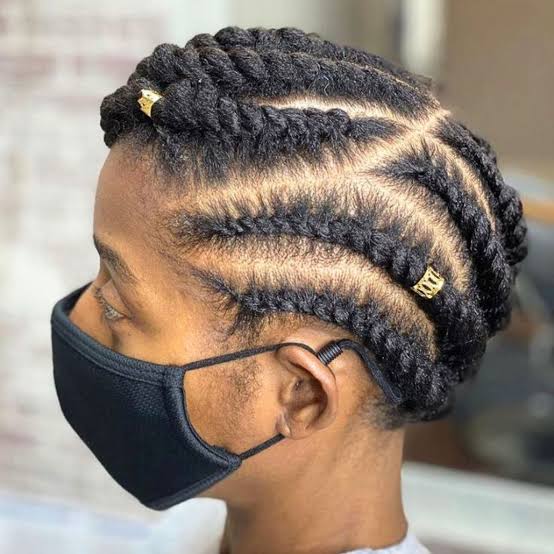 Short Black Flat Twists With Brown Undertones — Classy Twist Hairstyles