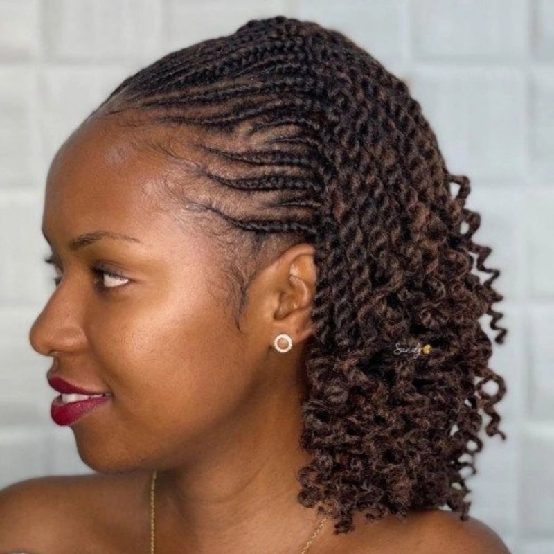 Shoulder Length Kinky Twists With Blonde Highlights — Classy Twist Hairstyles