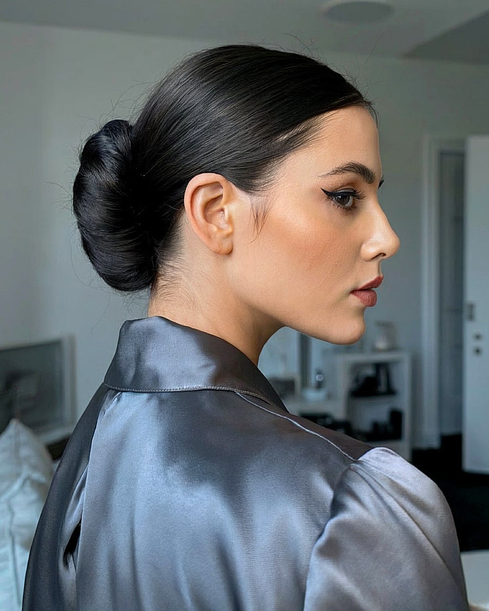 Sleek Dark Brown French Twist — Classy Twisted Styles