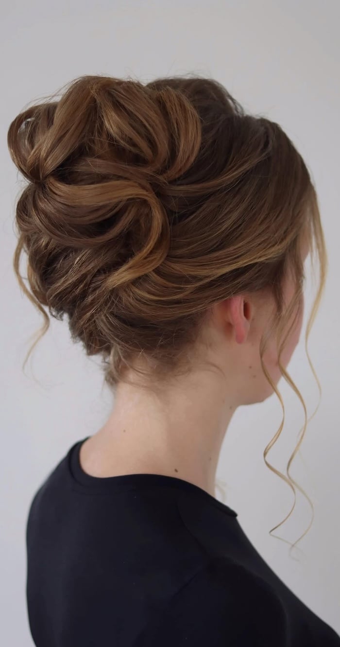 Brown With Blonde Highlights Twisted Updo — Classy Twisted Styles