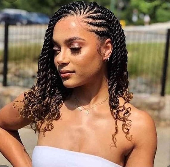 Black Box Braids With Blonde Ombre, Mid-Back — Classy Twisted Styles