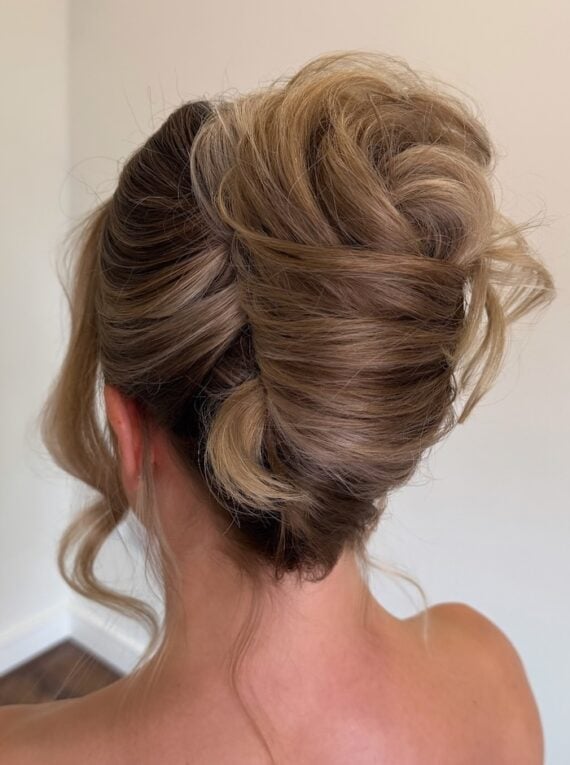 Blonde Updo With Intricate Twists and Lowlights — Classy Twisted Styles